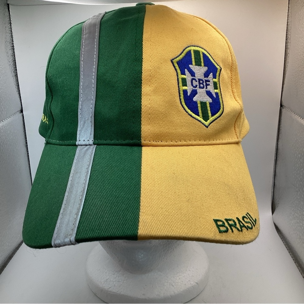 BRASIL GREEN YELLOW CBF Logo FIFA SOCCER WORLD CUP EMBROIDERED Cap